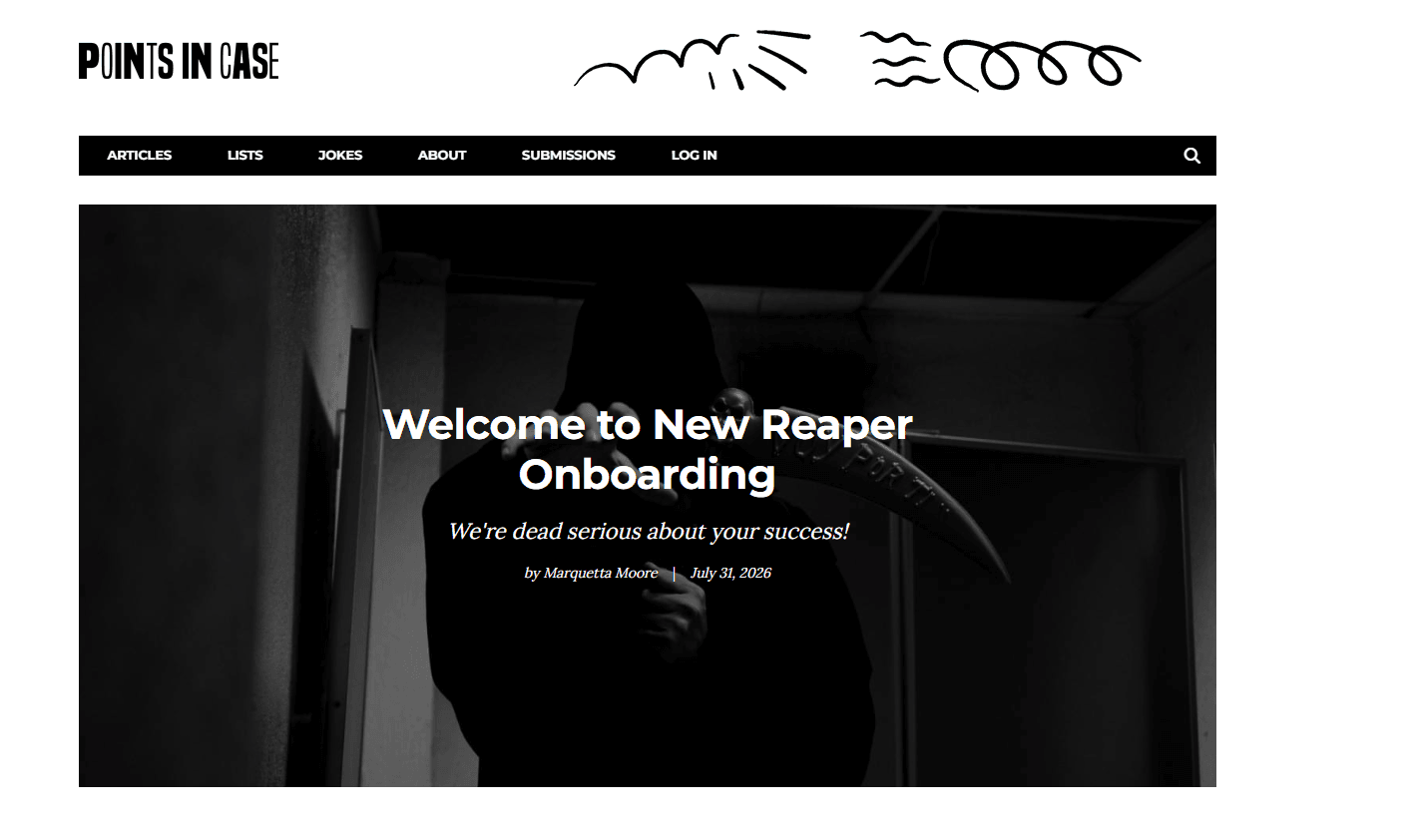 Points in Case article page for Welcome to New Reaper Onboarding by Marquetta Moore.